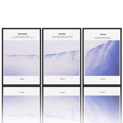 SIGNWIN 3 Piece Framed Canvas Wall Art Beautiful Waterfall Canvas Prints Home Artwork Decoration for Living Room,Bedroom - 16"x24"x3 Panels