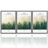SIGNWIN 3 Piece Framed Canvas Wall Art Pine Trees in The Mist Canvas Prints Home Artwork Decoration for Living Room,Bedroom - 16"x24"x3 Panels view 1