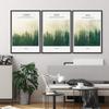 SIGNWIN 3 Piece Framed Canvas Wall Art Pine Trees in The Mist Canvas Prints Home Artwork Decoration for Living Room,Bedroom - 16"x24"x3 Panels view 3