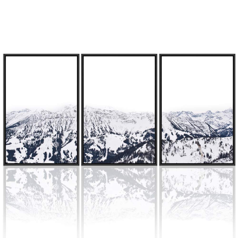 SIGNWIN 3 Piece Framed Canvas Wall Art Beautiful Landscape Canvas Prints Home Artwork Decoration for Living Room,Bedroom - 16"x24"x3 Panels