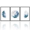 SIGNWIN 3 Piece Framed Canvas Wall Art Moon Canvas Prints Home Artwork Decoration for Living Room,Bedroom - 16"x24"x3 Panels view 1