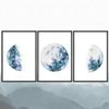 SIGNWIN 3 Piece Framed Canvas Wall Art Moon Canvas Prints Home Artwork Decoration for Living Room,Bedroom - 16"x24"x3 Panels view 2
