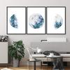 SIGNWIN 3 Piece Framed Canvas Wall Art Moon Canvas Prints Home Artwork Decoration for Living Room,Bedroom - 16"x24"x3 Panels view 3