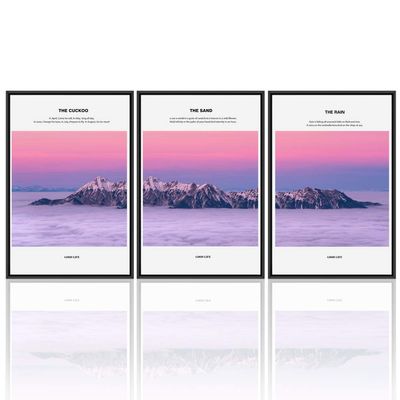 SIGNWIN 3 Piece Framed Canvas Wall Art Beautiful Landscape Canvas Prints Home Artwork Decoration for Living Room,Bedroom - 16"x24"x3 Panels
