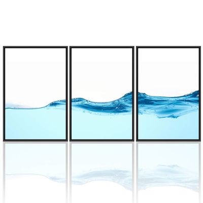SIGNWIN 3 Piece Framed Canvas Wall Art Mountain with Fog Canvas Prints Home Artwork Decoration for Living Room,Bedroom - 16"x24"x3 Panels