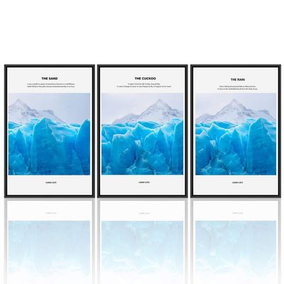 SIGNWIN 3 Piece Framed Canvas Wall Art Beautiful Landscape Canvas Prints Home Artwork Decoration for Living Room,Bedroom - 16"x24"x3 Panels