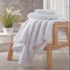 BAGNO MILANO Turkish Cotton Bath Towels, Bath Sheet Towels Soft Plush Jacquard Luxury Towels (White, 2 pcs Bath Towel Set) view 2