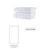 BAGNO MILANO Turkish Cotton Bath Towels, Bath Sheet Towels Soft Plush Jacquard Luxury Towels (White, 2 pcs Bath Towel Set) view 3