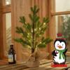 ABOOFAN Wooden Christmas Desktop Ornament Penguin Tabletop Figurine Wood Xmas Sign for Xmas Home Table Centerpiece Ornaments view 2