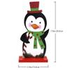 ABOOFAN Wooden Christmas Desktop Ornament Penguin Tabletop Figurine Wood Xmas Sign for Xmas Home Table Centerpiece Ornaments view 3
