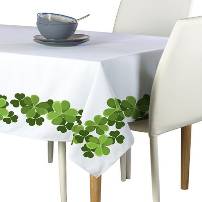 Fabric Textile Products, Machine Washable, 100% Milliken Polyester, Tablecloths, Clover Garland (60" x 60")