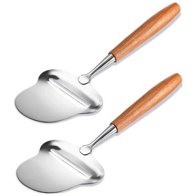 2pcs Cheese Slicer Cheese Planer Ham Shaver Sliced Cheese Spatula Wood Handle Durable Kitchen Tool DUOER