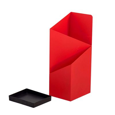 Umbrella Racks Hua Modern Geometric Umbrella Stand, Metal Wrought Iron Umbrella Bucket at The Entrance of The Home Hotel Lobby, Large Capacity Storage of 8~12 Umbrellas, Red