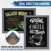 Rustic Grey Magnetic Wall Chalkboard, Large Size 18" x 24", Framed Chalkboard - Decorative Magnet Board Great for Kitchen Decor, Weddings, Restaurant Menus and More!  (18" x 24") view 3