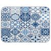 Blueangle Microfiber Dish Drying Mat, Blue Vintage Tiles Drying Mat for Kitchen counter,18" x 24", Easy Clean Drainboard Mat, Non-Slip Dish Drainer Pad for Kitchen Counter view 1