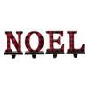 Glitzhome Set of 4 Wooden/Metal Noel Christmas Stocking Holder view 2