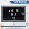 HBCY Creations Rustic Grey Magnetic Wall Chalkboard, Small Size 11" x 17", Framed Decorative Chalkboard - Great for Kitchen Decor, Weddings, Restaurant Menus and More! (11" x 17") view 2