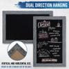 HBCY Creations Rustic Grey Magnetic Wall Chalkboard, Small Size 11" x 17", Framed Decorative Chalkboard - Great for Kitchen Decor, Weddings, Restaurant Menus and More! (11" x 17") view 3
