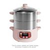 Bear Electric Multifunctional Food Steamer, One Touch Digital Steamer with Timer, Vegetable Steamer 2 Tiered Stackable Stainless Steel Baskets, Auto Shut-off & Anti-dry Protection, 1200W, 8.5Quart view 2
