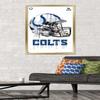 Trends International NFL Indianapolis Colts - Drip Helmet 20 Wall Poster, 22.375" x 34", Gold Framed Version view 2