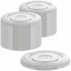 Clear Plastic Flat Lids with Slot (107mm) Pack of 50  Ideal for Cups & Containers  Perfect for Food & Beverage Service view 1