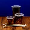 Clear Plastic Flat Lids with Slot (107mm) Pack of 50  Ideal for Cups & Containers  Perfect for Food & Beverage Service view 2
