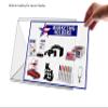 Marketing Holders 2 Pack Sign Holder Tabletop 3 Sided Holds 8.5" x 11" in Each Panel Multi-Sided Table Top Advertisement Flyer or Menu Ad Vertical Display Clear Acrylic view 3