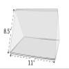 Marketing Holders 2 Pack Sign Holder Tabletop 3 Sided Holds 8.5" x 11" in Each Panel Multi-Sided Table Top Advertisement Flyer or Menu Ad Vertical Display Clear Acrylic view 4