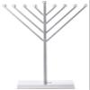 Large Metal Silver Coated Hanukkah Menorah 3 Ft. for Synagogue view 3