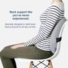 C CUSHION LAB Extra Dense Lumbar Pillow - Patented Ergonomic Multi-Region Firm Back Support for Lower Back Pain Relief - Lumbar Support Cushion with Strap for Office Chair, Car, Sofa, Plane - Black view 2