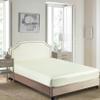Good Night Bedding Fitted Sheet Twin Ivory - Satin Silk Soft and Comfortable - Wrinkle, Fade, Stain Resistant - 15" Deep Pocket - 1 Single Fitted Bottom Sheet Only - Easy Care (Twin, Ivory) view 2