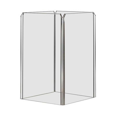 2 Pack Counter Sign Holder 5 x 7 Inch Clear Acrylic Stand Menu Advertisement Frame 4 Sided Table Tent Ad Display Restaurants Hotels Deli Multi Panel Sign Holder by Marketing Holders