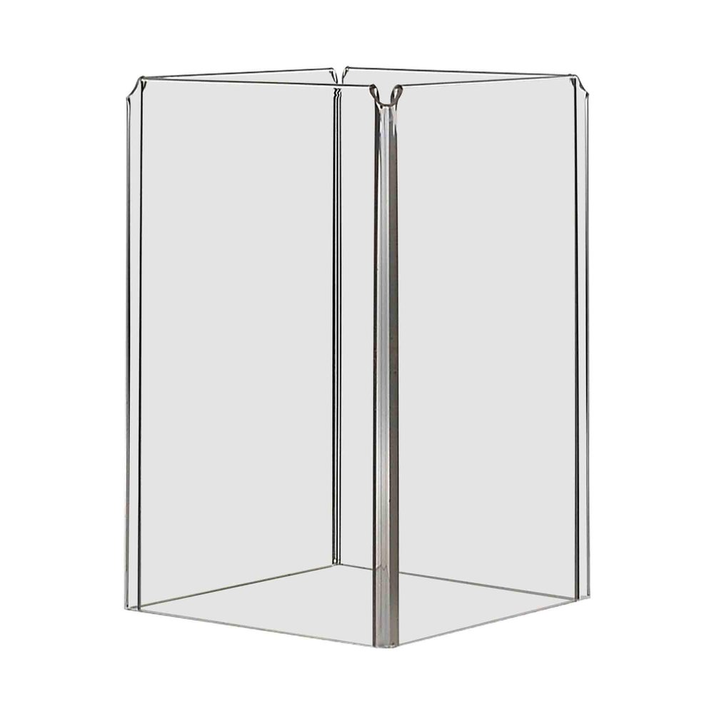 2 Pack Counter Sign Holder 5 x 7 Inch Clear Acrylic Stand Menu Advertisement Frame 4 Sided Table Tent Ad Display Restaurants Hotels Deli Multi Panel Sign Holder by Marketing Holders