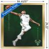 Trends International NBA Milwaukee Bucks - Giannis Antetokounmpo 19 Wall Poster, 14.725" x 22.375", Gold Framed Version view 3
