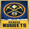 Trends International NBA Denver Nuggets - Logo 18 Wall Poster, 22.375" x 34", Gold Framed Version view 1