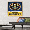 Trends International NBA Denver Nuggets - Logo 18 Wall Poster, 22.375" x 34", Gold Framed Version view 2