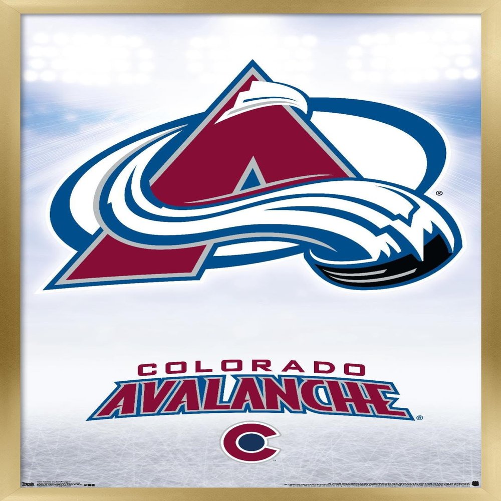 Trends International NHL Colorado Avalanche - Logo 17 Wall Poster, 22.375" x 34", Gold Framed Version