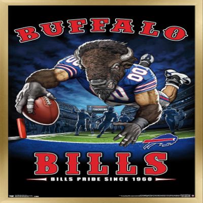 Trends International NFL Buffalo Bills - End Zone 17 Wall Poster, 22.375" x 34", Gold Framed Version