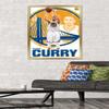 Trends International NBA Golden State Warriors - Stephen Curry 15 Wall Poster, 22.375" x 34", Gold Framed Version view 2