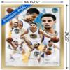 Trends International NBA Golden State Warriors - Stephen Curry 16 Wall Poster, 14.725" x 22.375", Gold Framed Version view 3
