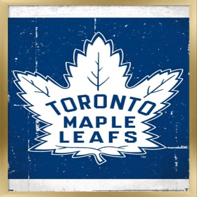 Trends International NHL Toronto Maple Leafs - Retro Logo 16 Wall Poster, 14.725" x 22.375", Gold Framed Version