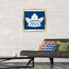 Trends International NHL Toronto Maple Leafs - Retro Logo 16 Wall Poster, 14.725" x 22.375", Gold Framed Version view 2
