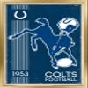 Trends International NFL Indianapolis Colts - Retro Logo 14 Wall Poster, 22.375" x 34", Gold Framed Version view 1