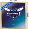 Trends International NBA Charlotte Hornets - Logo 14 Wall Poster, 14.725" x 22.375", Gold Framed Version view 3