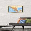 Trends International Map - Mexico Wall Poster, 14.725" x 22.375", Gold Framed Version view 2
