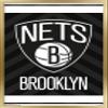 Trends International NBA Brooklyn Nets - Logo 15 Wall Poster, 14.725" x 22.375", Gold Framed Version view 1
