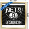 Trends International NBA Brooklyn Nets - Logo 15 Wall Poster, 14.725" x 22.375", Gold Framed Version view 3