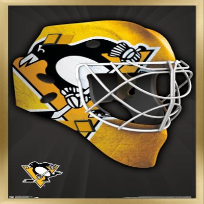Trends International NHL Pittsburgh Penguins - Mask 16 Wall Poster, 22.375" x 34", Gold Framed Version
