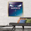 Trends International NBA Charlotte Hornets - Logo 14 Wall Poster, 22.375" x 34", Gold Framed Version view 2