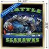 Trends International NFL Seattle Seahawks - End Zone 17 Wall Poster, 22.375" x 34", Gold Framed Version view 3